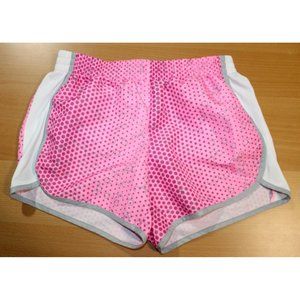 Womens Danskin Now Running Shorts Built In Underwear Small 4-6 Pink Polka Dot